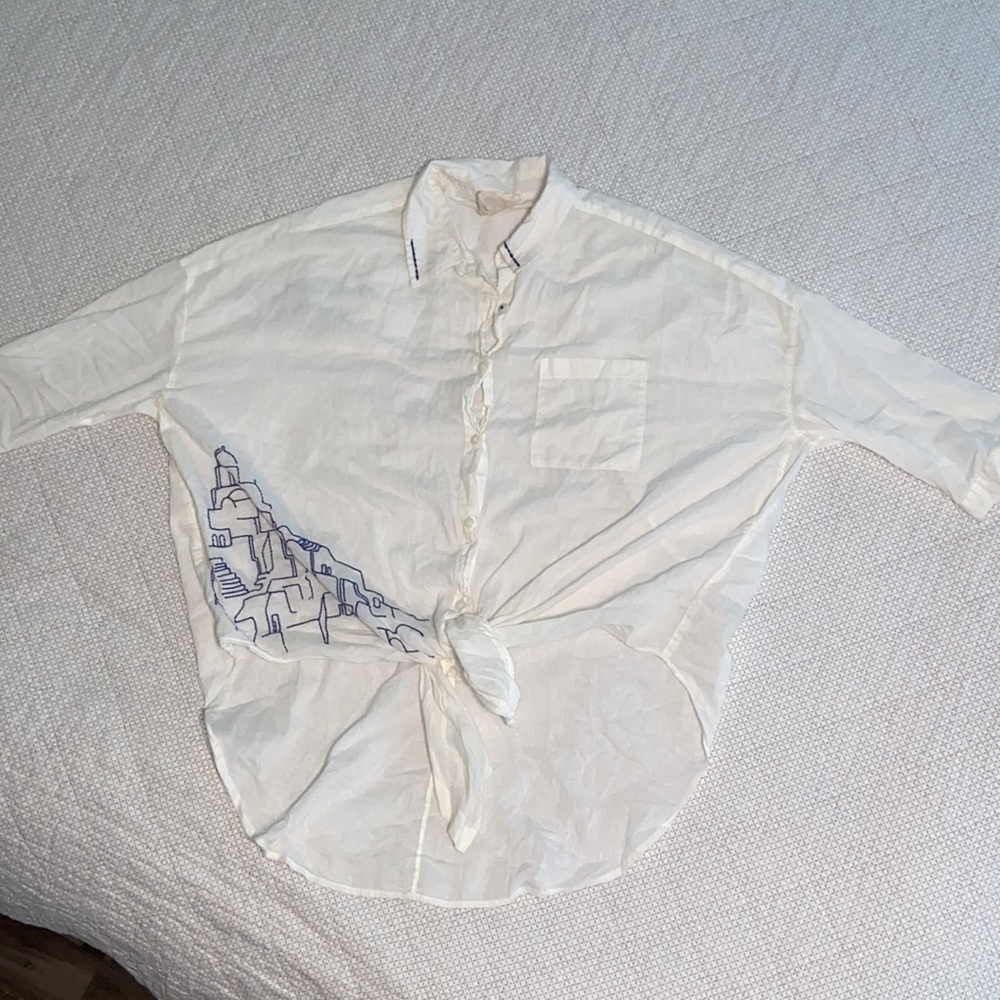 Anthropologie button down don’t follow me I’m lost too allihop
